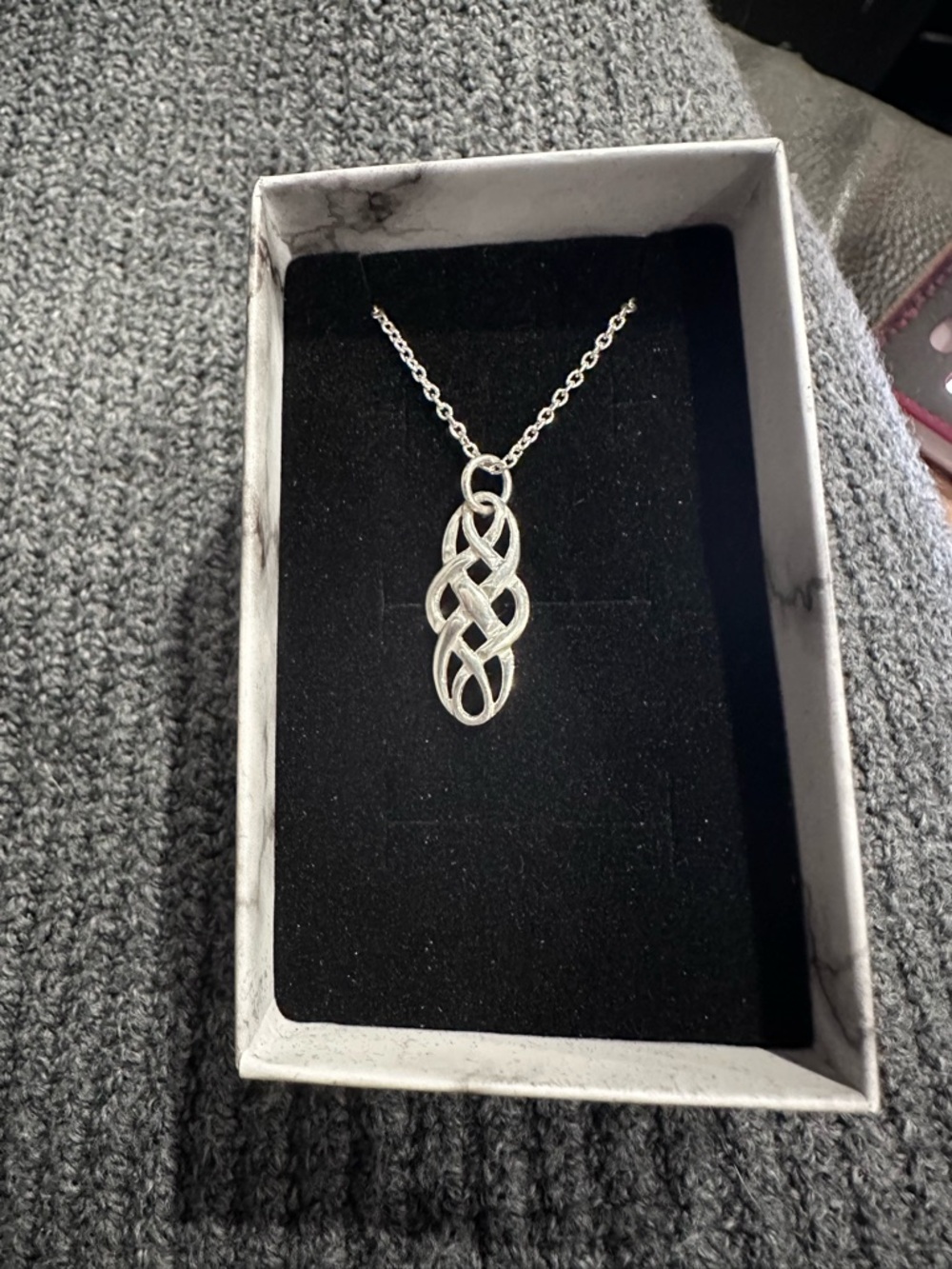 Intricate Silver Celtic Knot Pendant Necklace - Women's Jewelry